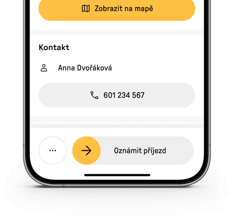 snímek obrazovky aplikace Reservo Eats